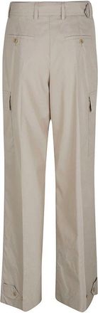 Prada Womens Beige Cotton Cargo Pants