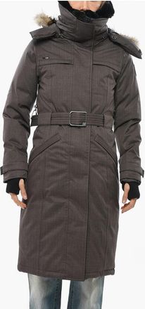 Nobis Belted SHERA Down Jacket with Furred Hood size Xs