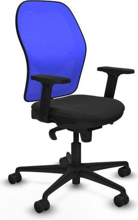 Piqueras y Crespo Piqueras Y Crespo - Jorquera Sincro Malla Azul Similpiel Negro Brazos 2d Base Nailon Ruedas 65mm Nailon