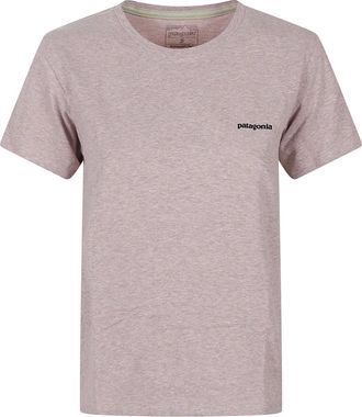 Patagonia P-6 Logo Responsibili-Tee - Dames - Outdoor shirts - Paars - M - Katoen - Fitness