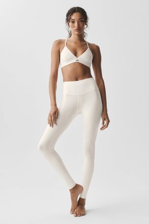 Alo | High-Waist Airbrush Legging in Ivory, Size: Medium