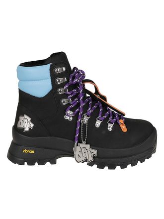 Off-white Hiking Rugged Leather Padded Collar Ankle Boots