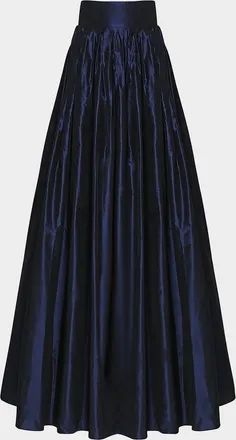 Carolina Herrera Pleated Silk Ball Skirt