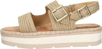 Toms Giana Flatform Sandal - Dames - Sandalen - Beige - 41 EU - Jute - Schoenen