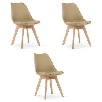 OEM Silla Mark - Beige Oscuro / Patas Naturales X 3