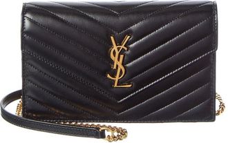 Saint Laurent Logo Leather Crossbody