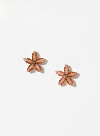 Simons Womens Gleaming flower earrings