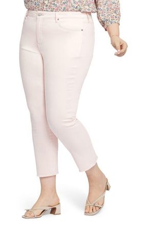 NYDJ Sheri Ankle Fray Hem Slim Jeans in Carnation at Nordstrom, Size 16W