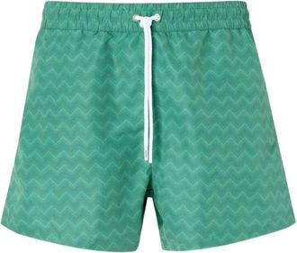 Missoni zwemshort met trekkoord en zigzagpatroon
