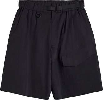 Yohji Yamamoto Relaxed Fit Minimalist Shorts with Adjustable Belt