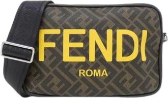 Fendi Pre-owned Camera Case Coated Canvas Shoulder Bag - Dames - Vintage Schoudertas - Bruin - ONE Size - Vintage