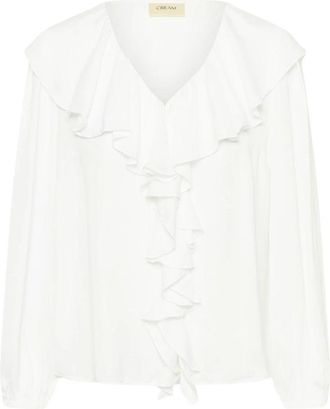 Cream Blouse - Dames - Blouses - Wit - 3XL - Overhemden
