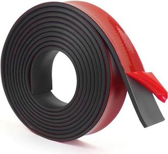 No Brand Tira De Goma Autoadhesiva - Almohadilla De Neopreno - Grosor 3 Mm - Ancho 25 Mm - Longitud 2 Metros