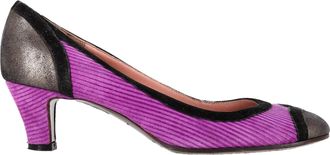 Marc Jacobs Marc Jacobs Ronde-Neus Pumps in Paarse Katoenvelours