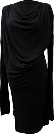 Vivienne Westwood Anglomania Ruched Midi Dress in Black Viscose