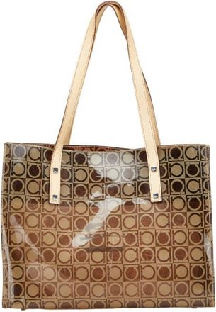 Ferragamo Gancini Vinyl Handbag Pouch Tote Bag (Pre-Owned)