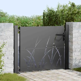 vidaXL Cancello Da Giardino Con Blocco Nero 105 X 100 Cm - Vidaxl