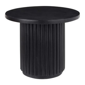 Beliani Beliani - Mesa De Centro Tablero De Mango Acabado Natural Dise&ntilde;o Moderno Madera Negro Lemont