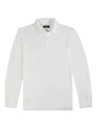 Zanone pique cotton polo shirt - White