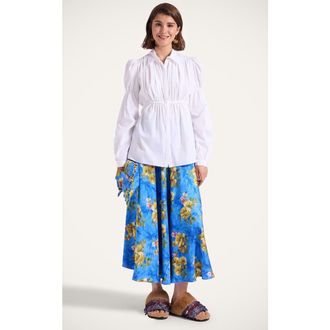 La DoubleJ Drawstring Skirt in Riptide Light Blue at Nordstrom, Size X-Large