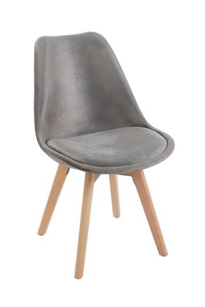 Regalos Miguel Sillas Comedor - Silla Synk Terciopelo - Gris Oscuro