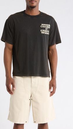 Honor The Gift Nothing Changes Cotton Graphic T-Shirt in Black at Nordstrom, Size Xx-Large