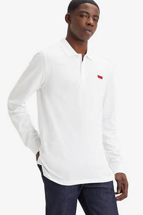 Levi's Polo Housemark ajustado de manga larga - Hombre - XS - Blanco / Bright White
