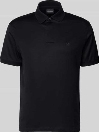 Emporio Armani Poloshirt mit kurzer Knopfleiste in Black, Gr&ouml;&szlig;e XXL