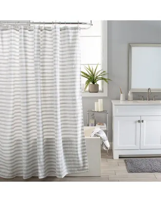 Moda at Home Moda At Home Camden 3Pc Shower Curtain Set With 12 Shower Hooks