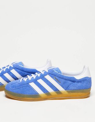 adidas Originals Adidas Originals - Gazelle Indoor - Sneakers azzurre con suola in gomma-Blu