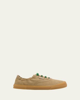 Moncler Vera Leisure Suede Low-Top Sneakers