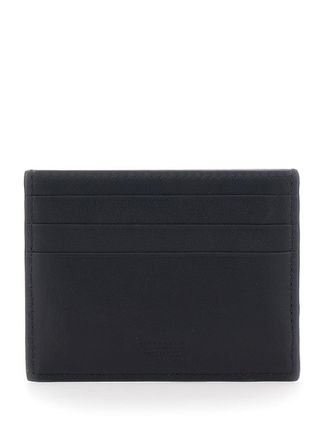 Ferragamo Gancini Plaque Card Case - Black