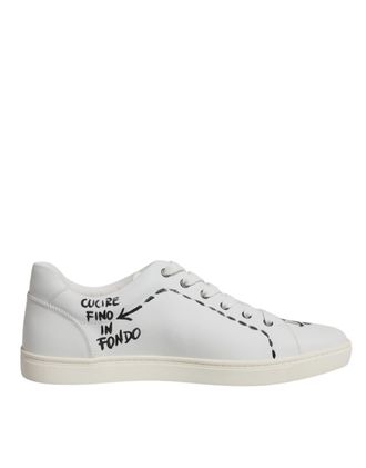 Dolce & Gabbana White Leather Milano Low Top Sneakers Mens Shoes