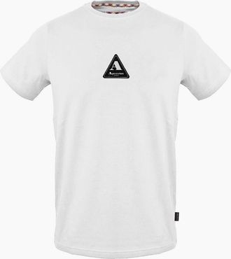 Aquascutum Mens Crew Neck Short Sleeve Jersey T-Shirt - White - Size: 2X large