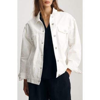 Mavi Luna Denim Jacket in Off White Denim at Nordstrom, Size X-Large