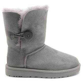 UGG Bailey Button ll Suede Womens Ankle Boots - Grey - Size:UK 6