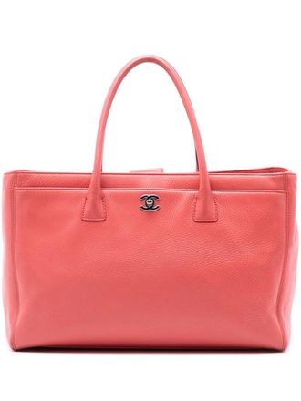 Chanel 2014 Medium Calfskin Executive Cerf tote bag - women - Calf Leather - One Size - Pink