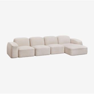 Sklum Sof&aacute; Modular Chaise Longue Derecho De 4 Piezas Bastian Sklum