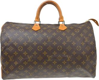 Louis Vuitton Speedy Handbag Monogram Canvas Brown Canvas Handbag (Pre-Owned)
