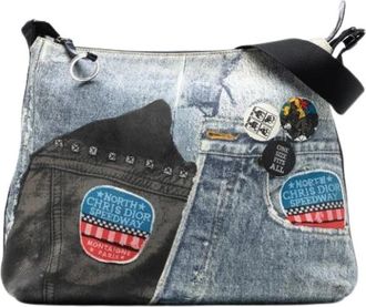 Dior Pre-owned Speedway Crossbody - Dames - Vintage Schoudertas - Blauw - ONE Size - Denim - Vintage