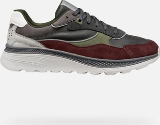 Geox Scarpe Spherica Actif X1 Uomo Antracite/bordeaux