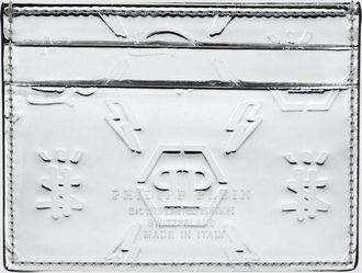 Philipp Plein Portacarte PP in pelle di vitello laminato