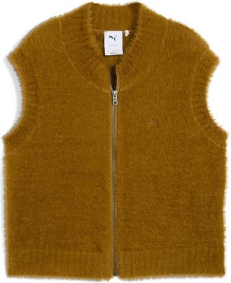 Puma Yona Zip Vest in Honey Butter at Nordstrom, Size X-Large