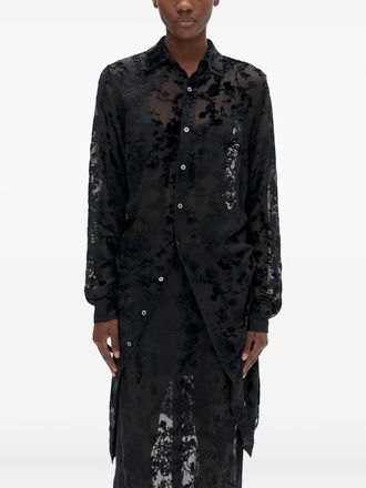 Ann Demeulemeester Rada Dèvorè shirt - women - Viscose/Silk - 36 - Black