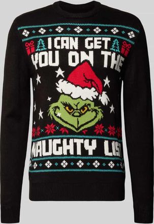 Montego Montego Strickpullover mit gerippten Abschlüssen in Black, Größe XXXL