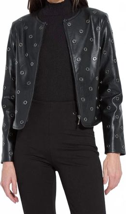 Lyss&eacute; Geneva Grommet Vegan Jacket In Black