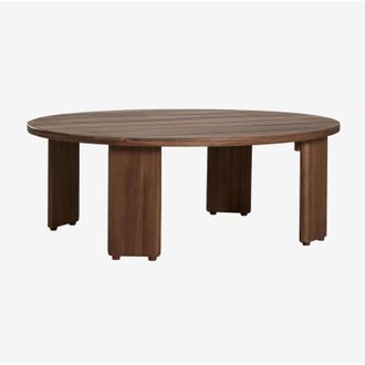 Sklum Mesa De Centro Para Jard&iacute;n Ovalada 100x80 Cm En Madera De Acacia Uleno Sklum