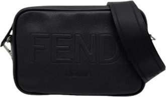 Fendi Pre-owned Cross Body Bags, male, Black, Size: ONE SIZE Pre-owned Vintage Shoulder Bag