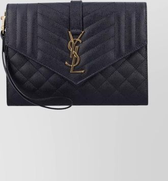 Saint Laurent chevron pattern quilted envelope shoulder bag