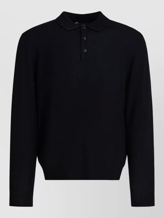 Vince merino wool polo knit collared sweater